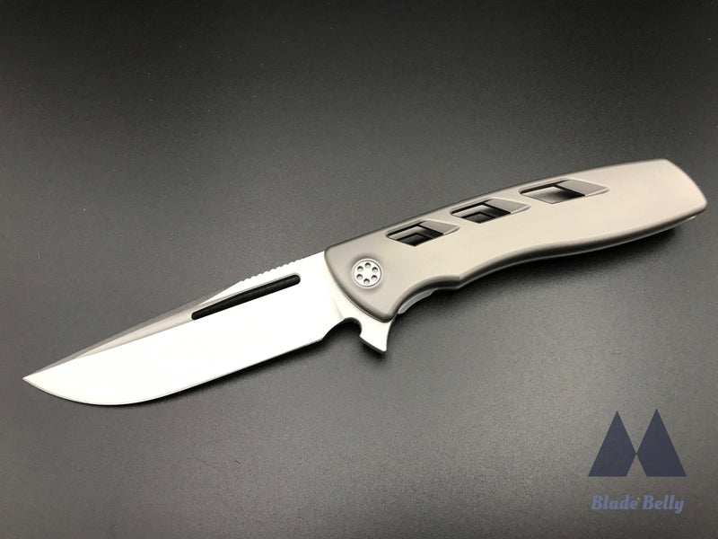 Sharp By Design Evo Typhoon - Satin Drop Point And Aspirated Titanium