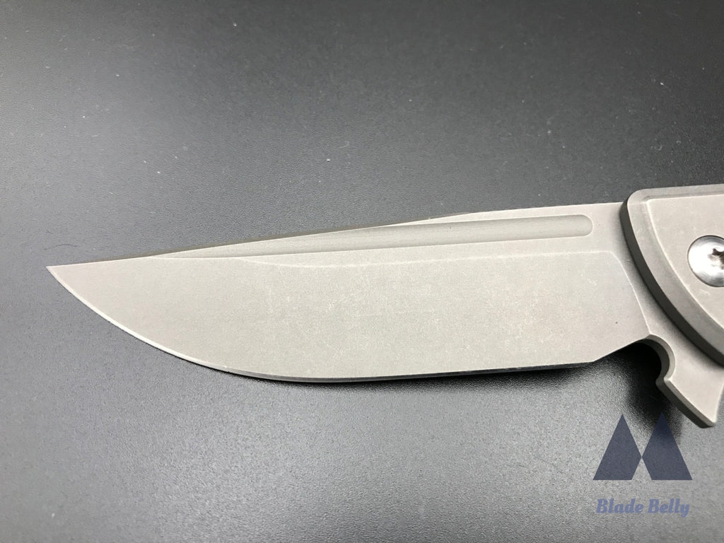 Sharp By Design Mini Typhoon - Stonewashed Drop Point And Aspirated Handles