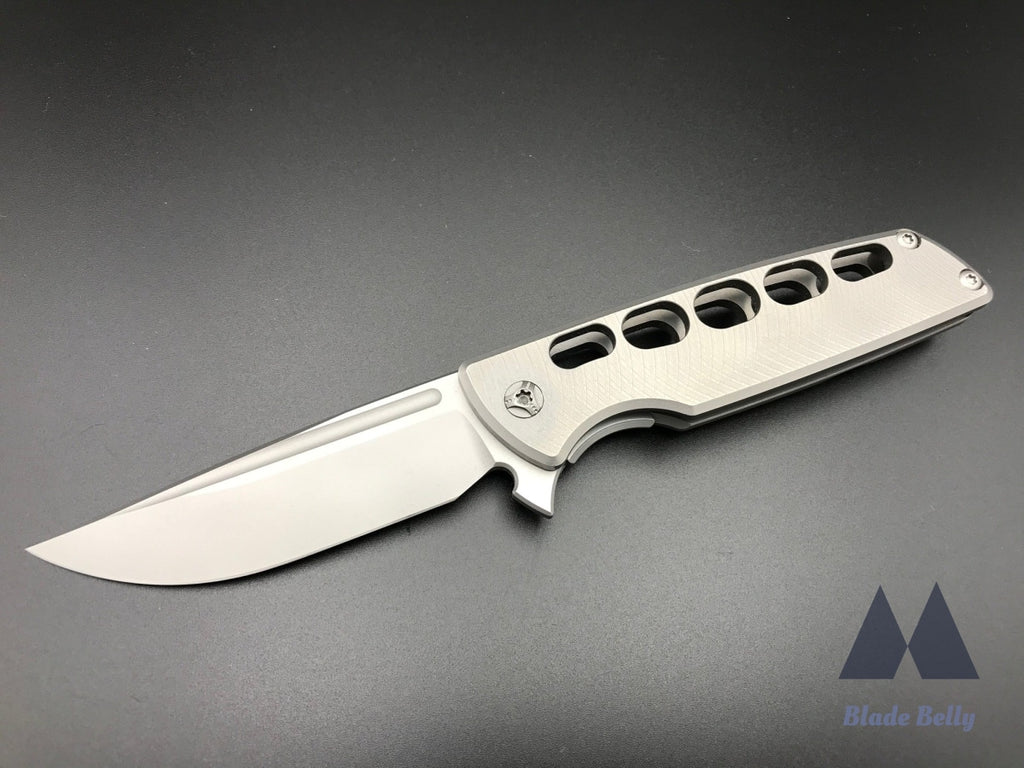 Sharp By Design Mini Typhoon - Stonewashed Drop Point And Aspirated Textured Handles