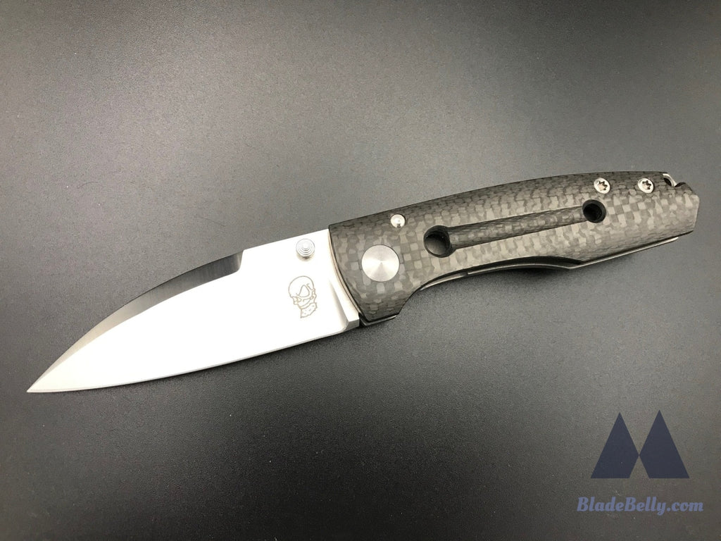 Steve Karroll Edmw - Cpm154 Blade Carbon Fiber Scales And Polished Hardware