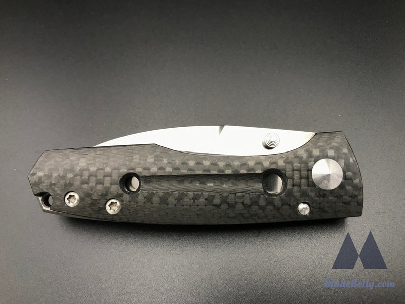 Steve Karroll Edmw - Cpm154 Blade Carbon Fiber Scales And Polished Hardware