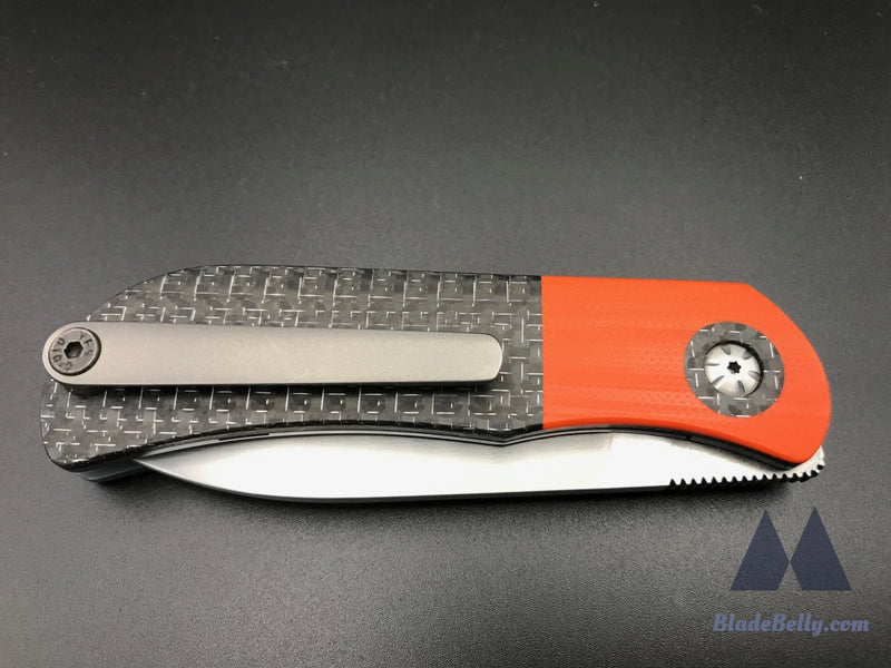 Trevor Burger Exk Plus - Rwl34 Blade W/ Lightning Strike And G10 Handle