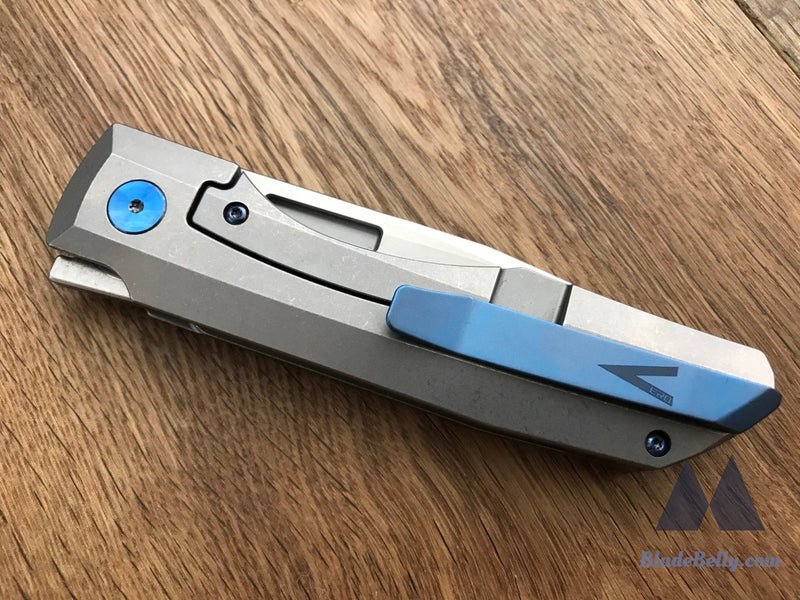 Vero Engineering Impulse - M390 Blue Hardware Raw Finish