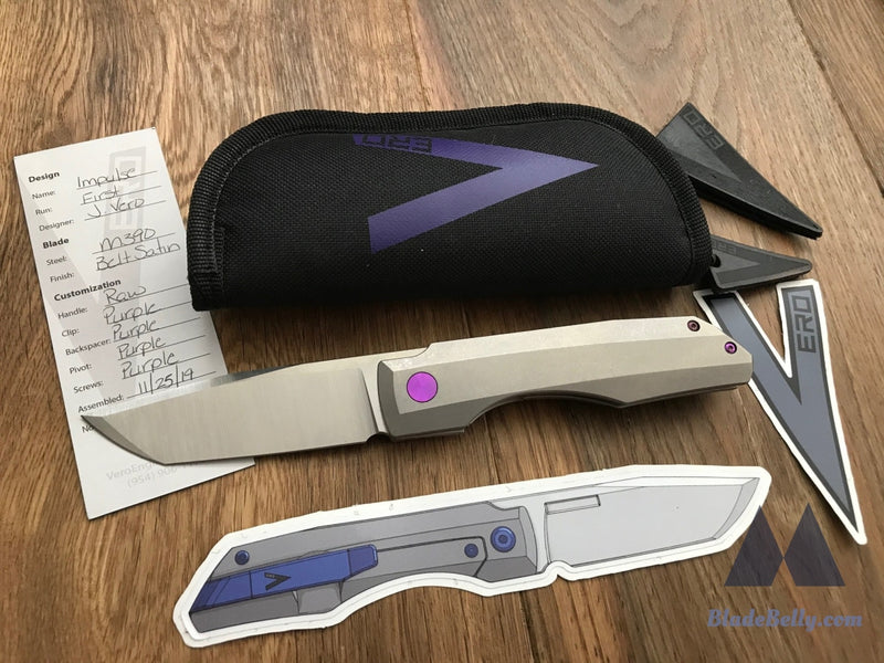 Vero Engineering Impulse - M390 Purple Hardware Raw Finish