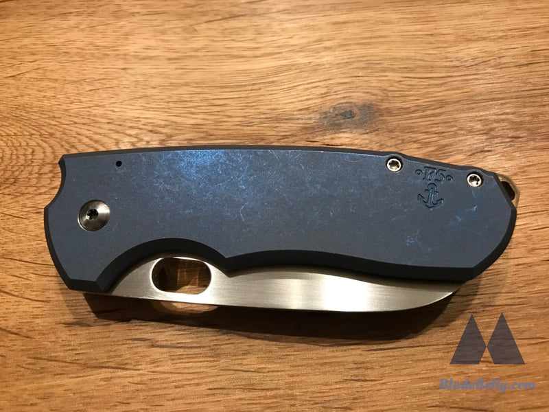 Vox Knives F5 - Hand Rub With Tumbled Anodized Handle